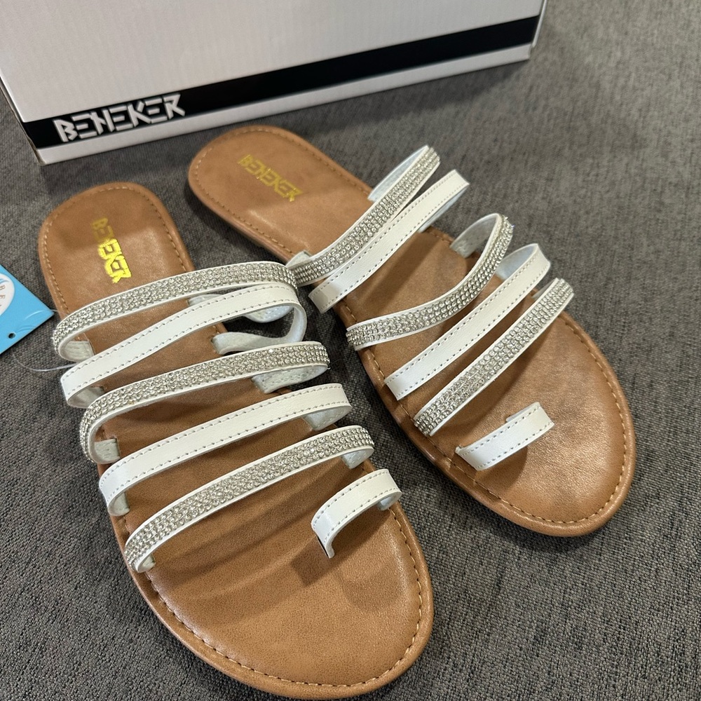 White Strappy Sandals for Women
